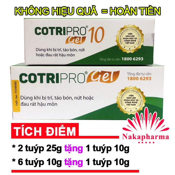 ✅ [6 TẶNG 1] Viên uống Cotripro | Giảm trĩ, táo bón, tăng sức bền thành mạch