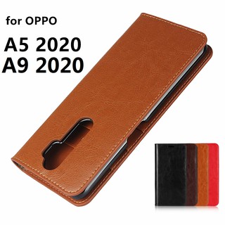 Bao da điện thoại kiểu ví gập có ngăn thẻ cao cấp cho OPPO A5 2020 / A9 2020