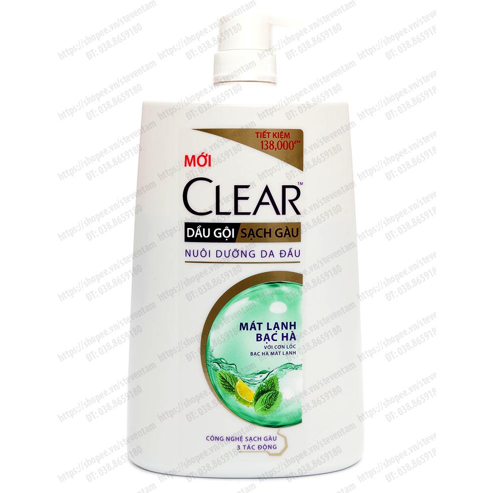 Dầu gội CLEAR bạc hà 1400g