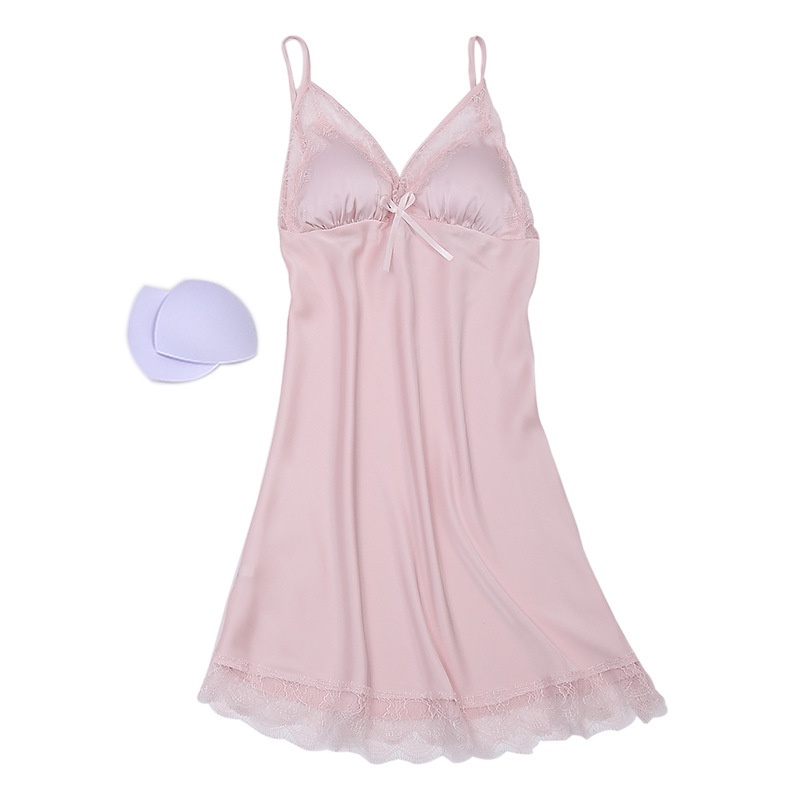 Đầm Ngủ Hai Dây Phối Ren Gợi Cảm Cho Nữ