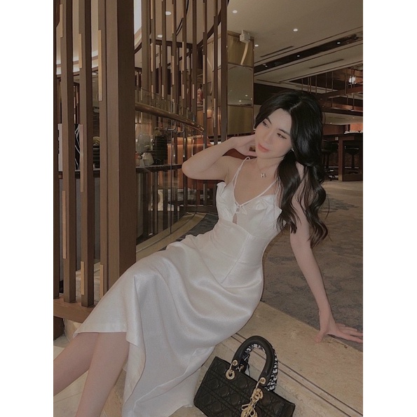 Đầm xoè 2 dâp xếp ly ngực