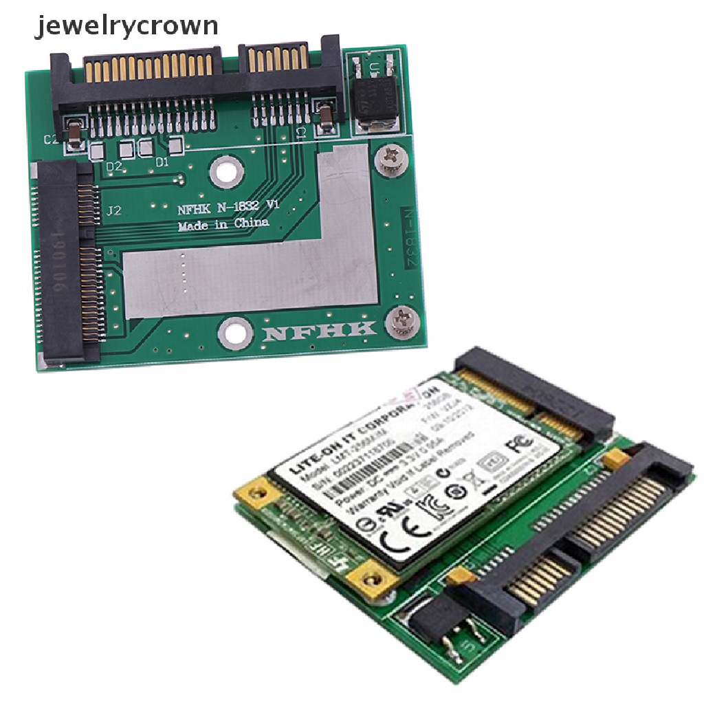 [jewelrycrown] mSATA SSD to 2.5'' SATA 6.0gps adapter converter card module board mini pcie ssd Boutique