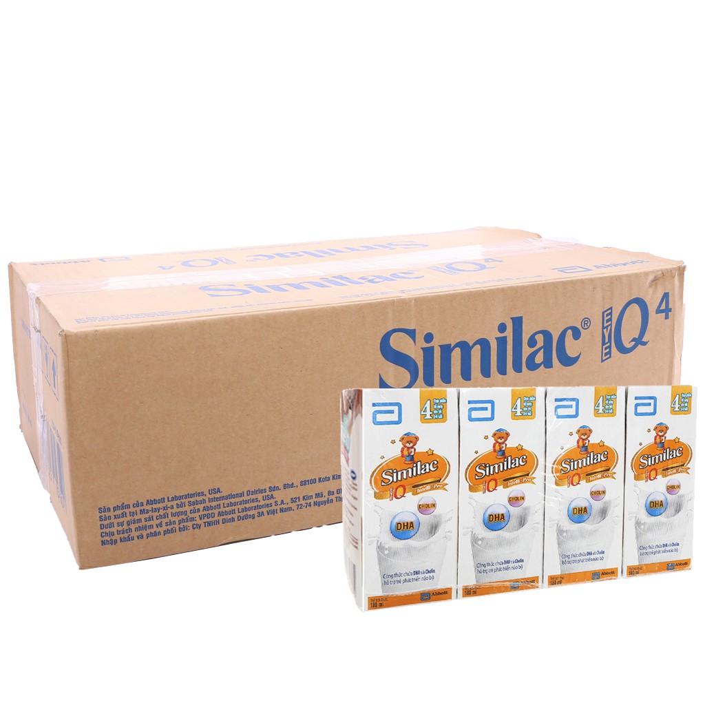 (date cập nhật) thùng sữa pha sẵn similac loại 48 hộp x110ml, 48 hộp x 180ml