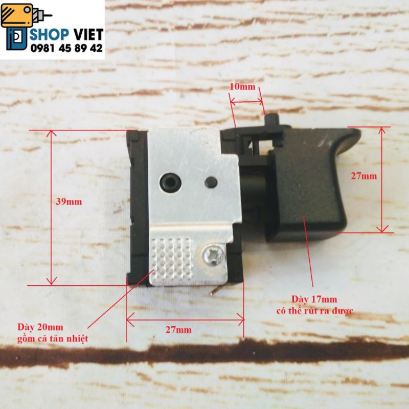 SV Công tắc điều tốc máy khoan pin 7,2-36V nhỏ gọn chịu tải cao 25A