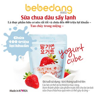 Phô Mai/ Sữa chua Trái Cây Sấy Lạnh Cho Bé Ăn Dặm bebedang Hàn Quốc từ 8 tháng