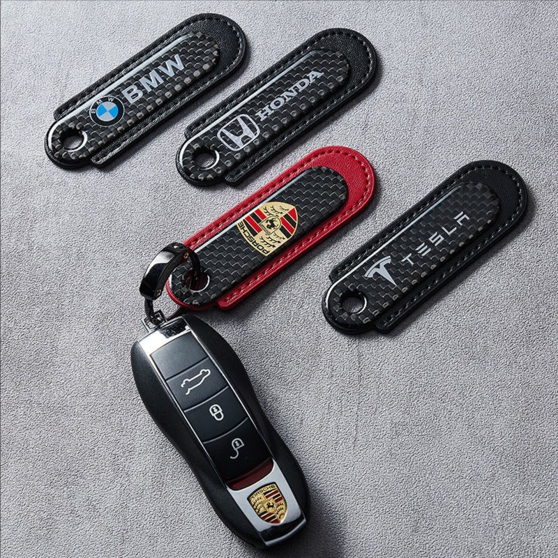 Móc khóa sợi carbon cao cấp cho Mercedes-Benz BMW Audi Porsche Honda Toyota