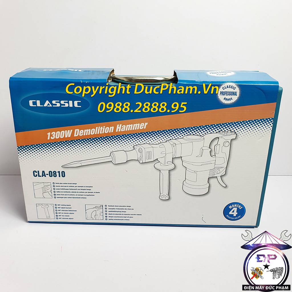 Máy đục bê tông 17mm CLASSIC CLA 0810