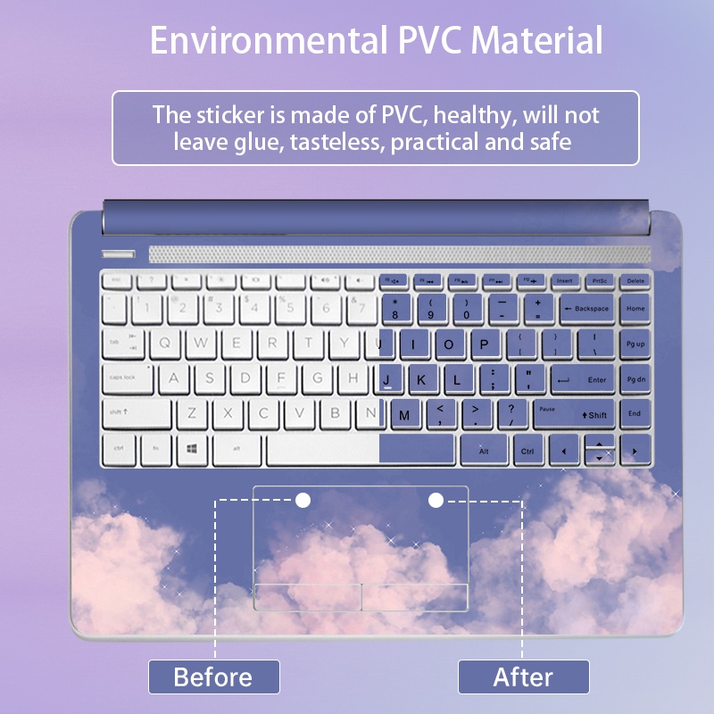 Customized laptop skin stickers, diy laptop case for laptops Acer Asus Lenovo Dell Huawei macbook etc.
