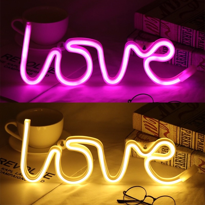 Đèn led neon chữ Love trang trí decor sinh nhật, phòng cưới, kỉ niệm