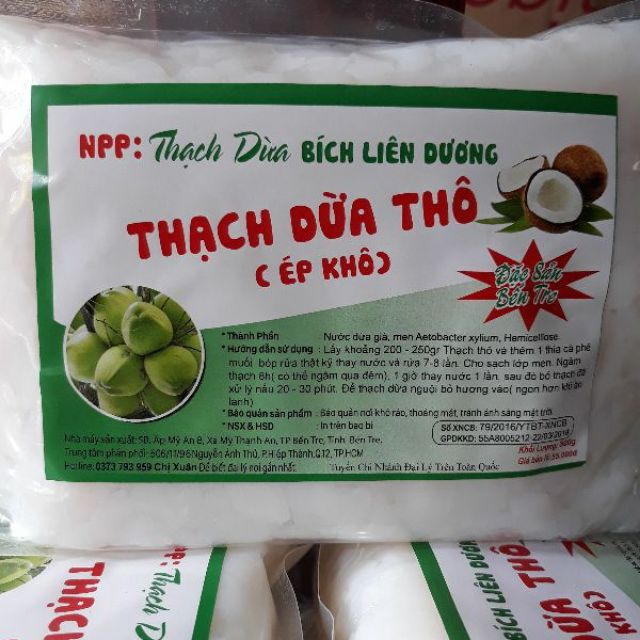 THẠCH DỪA THÔ BÍCH LIÊN DƯƠNG 10 gói 5 kg giá cho khách sỹ (tặng kèm hương)