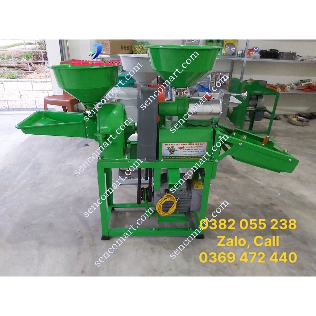 Máy xát gạo mini có lọc sạn - Máy xát gạo dùng cho gia đình TF555