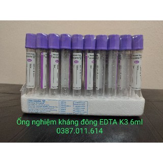 KHAY 100 ỐNG NGHIỆM KHÁNG ĐÔNG EDTA K3 CÓ ÁP LỰC ÂM (Làm PRP)