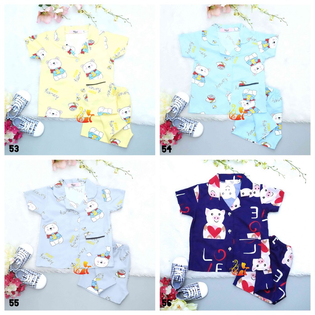 Size số 4 - Bộ Đồ Mặc Nhà &quot;Quần Đùi&quot; Pijama Kate Thái - Cho Bé 13 - 17kg. Từ 2 tuổi - 4 tuổi (Phần 3)