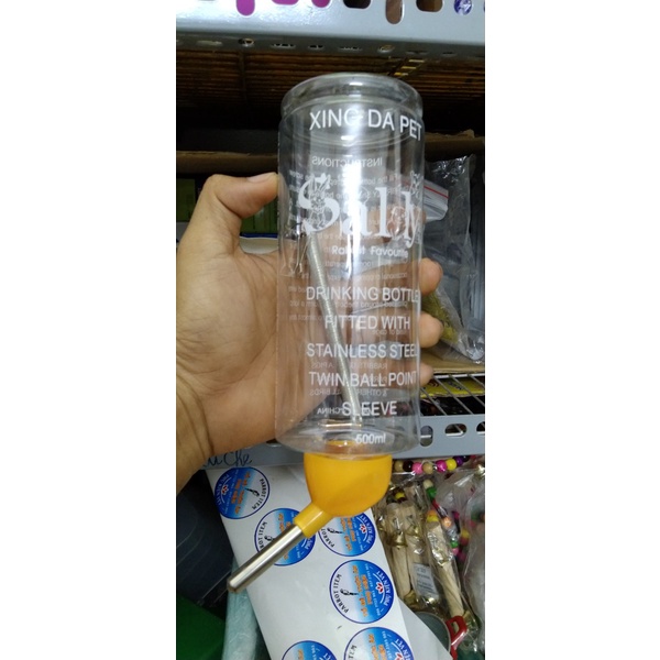 1 BÌNH BI 500ML (LỚN) CHO CHIM,VẸT,BỌ HAMSTER, THỎ