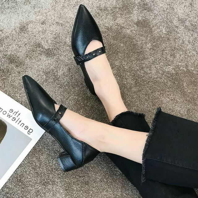 Giày Lười MoCa 3P Mũi Nhọn Quai Ngang Cực Tây | BigBuy360 - bigbuy360.vn