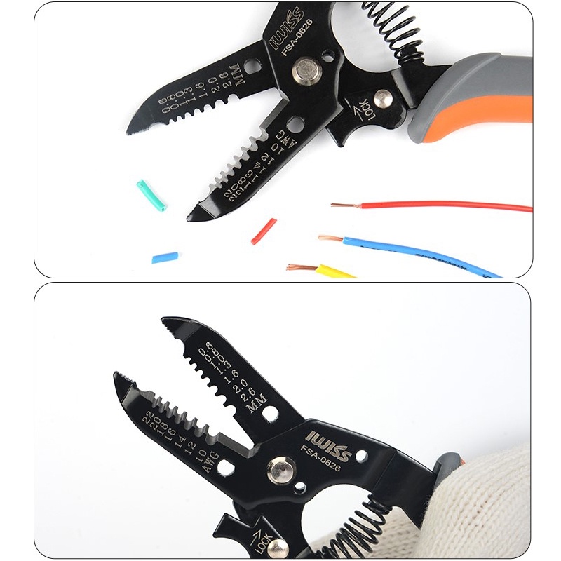 Kìm tuốt và cắt dây điện IWISS FSA-0626
