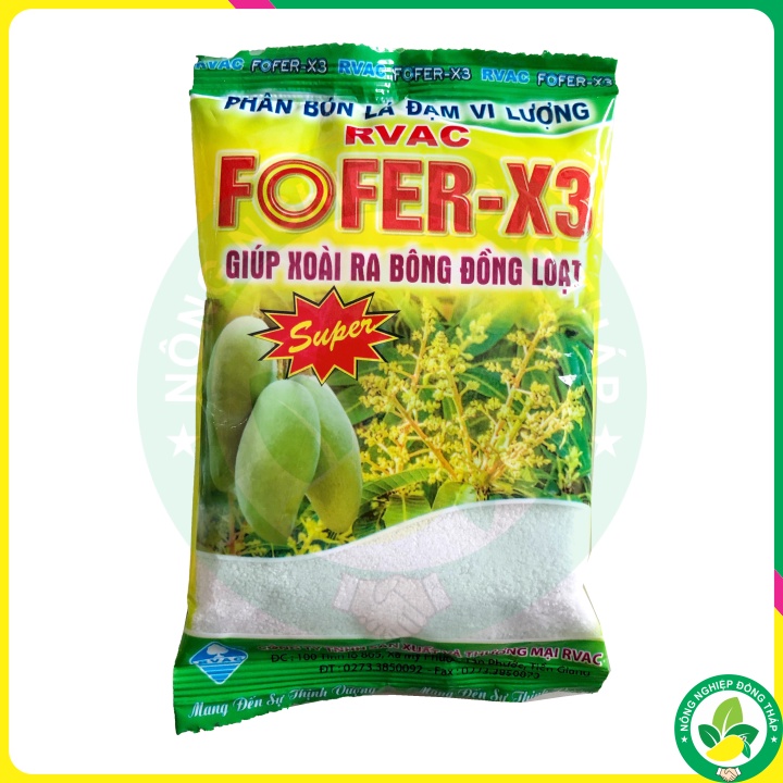 Phân Bón Lá Đạm Vi Lượng RVAC FOFER-X3 (gói 100g)