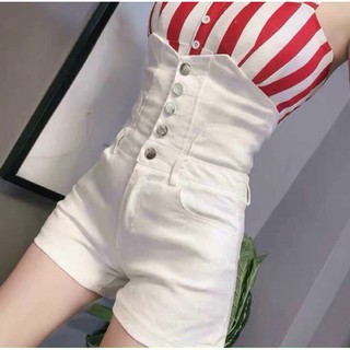 Quần short lưng cao 5 nút- hình thật cuối