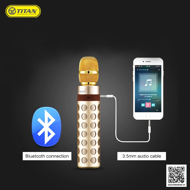 Mic hát kèm loa bluetooth TITAN M02