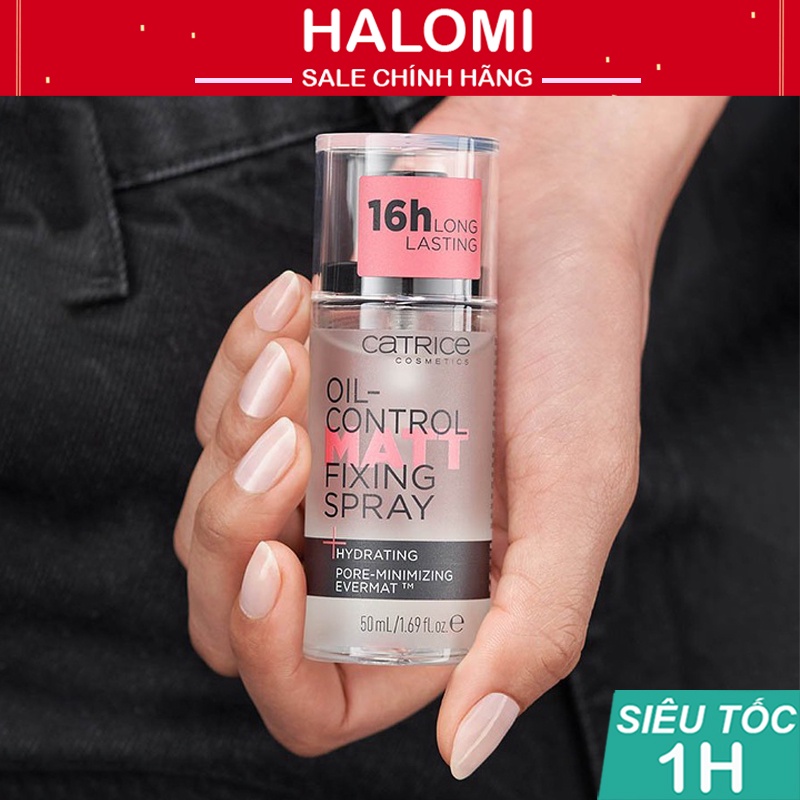 Xịt Khóa Nền Catrice OilFixing Spray giúp giữ lớp trang điểm bền lâu