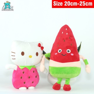 (CHỈ BÁN SỈ) Gấu bông kitty và dưa hấu 20-25cm