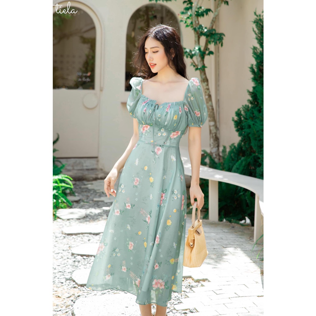 TIELA Đầm váy hoa nhún ngực-Coco Dress | BigBuy360 - bigbuy360.vn