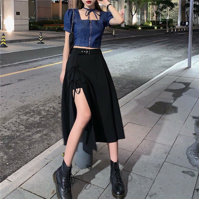 [Mã FAGREEN55 giảm tới 30K đơn 99K] Chân váy xẻ đùi phối quần short và đai hot | BigBuy360 - bigbuy360.vn