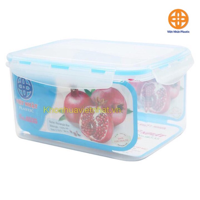 Bộ 3 Hộp Thực Phẩm, Hộp Nhựa Chữ Nhật Bảo Quản Đồ Tươi Việt Nhật - Để Tủ Lạnh Giữ Nhiệt Tiện Lợi