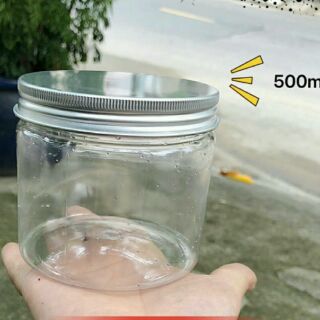 Hủ pet nhựa nắp nhôm 500ml