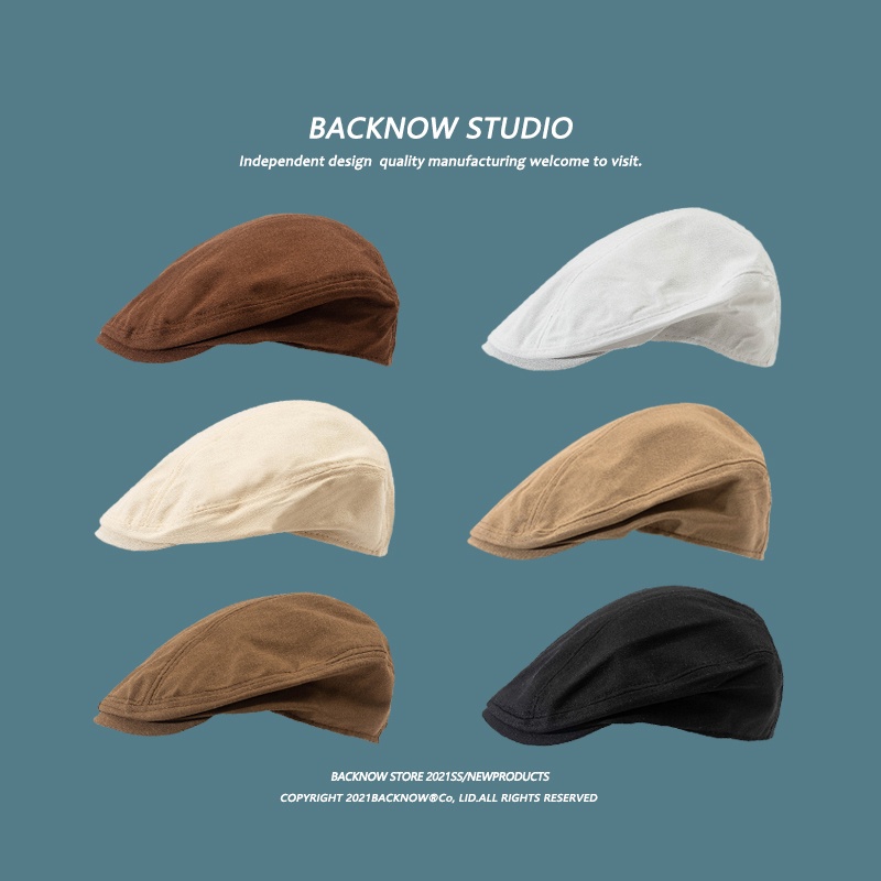 Mũ beret Phong Cách retro Nhật Bản Thời Trang Cho Nam Nữ