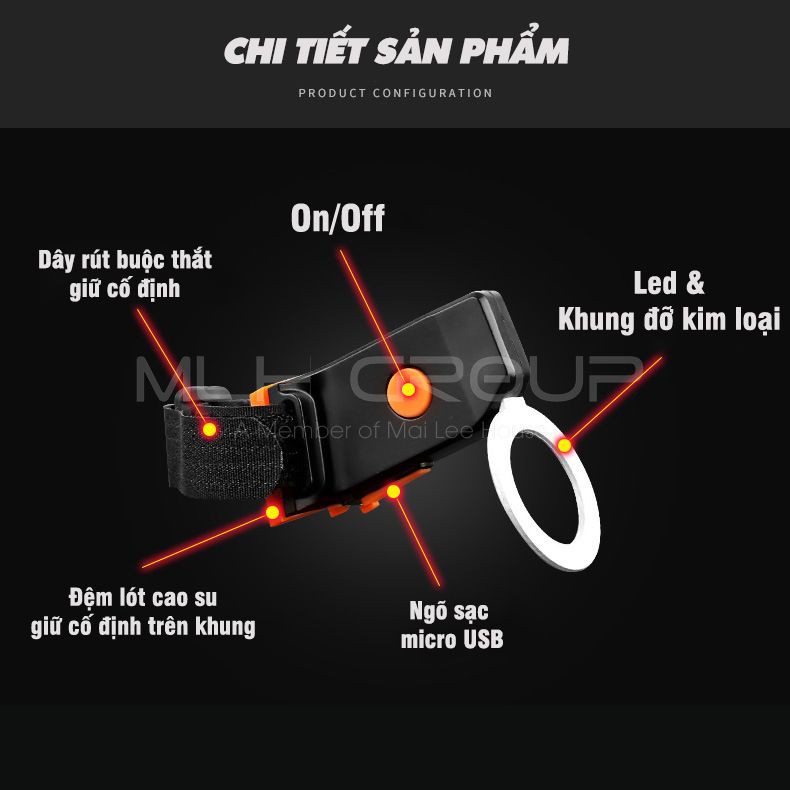 Đèn LED Hậu Gắn Phía Sau Xe Đạp Tròn Chống Nước Sạc USB Với 5 Chế Độ Cảnh Báo An Toàn Đạp Xe Ban Đêm MLH