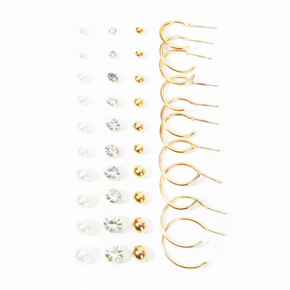 Set nhẫn và khuyên tai đính đá ngọc trai thời trang MIHAN1 cho nữ