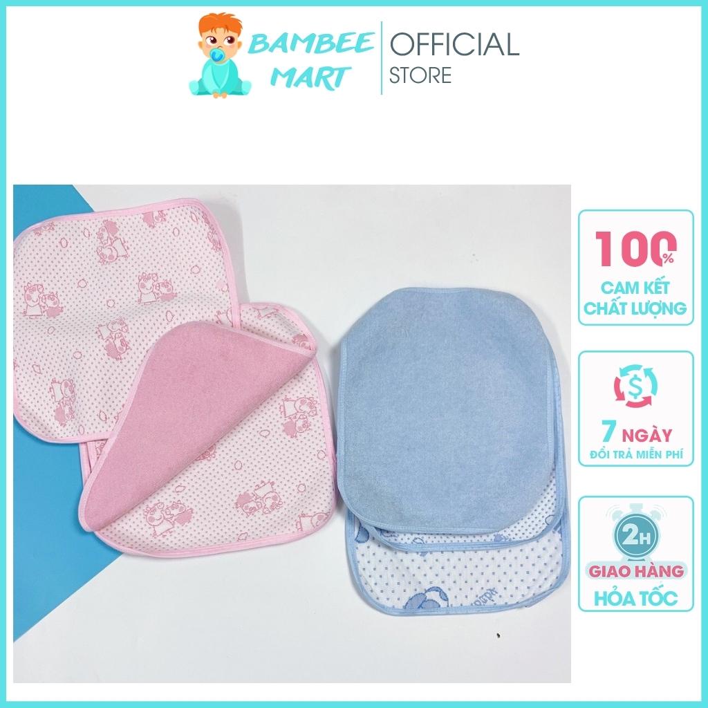 Tấm lót cho trẻ sơ sinh vải xốp 4 lớp chống thấm kiêm lót và thay đồ cho bé siêu thấm 30x30 cm TLVAI02 thumbnail