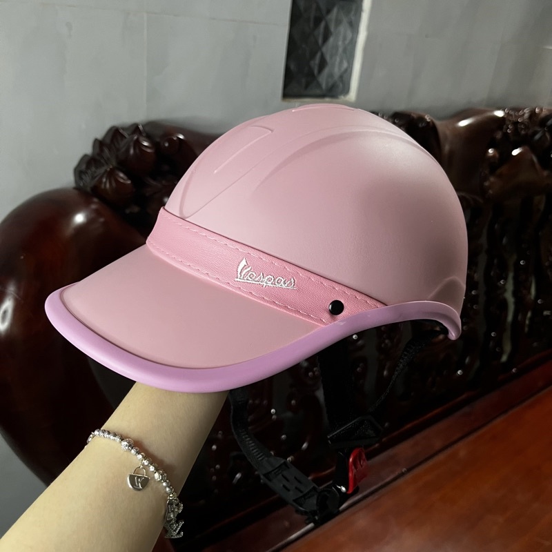 [FREESHIP] Nón, mũ bảo hiểm kết lưỡi trai Vespa ( có khoét sau)