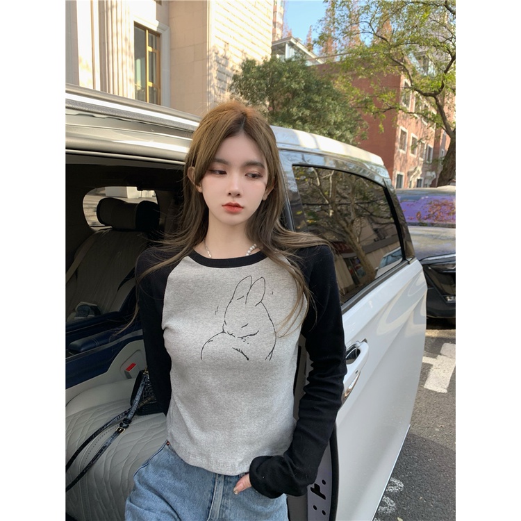 Áo Thun Lửng Tay Dài Thời Trang Dành Cho Nữ