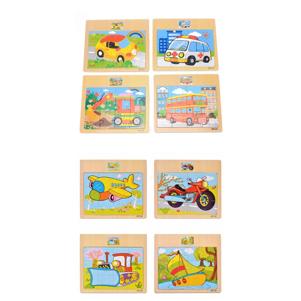 SỈ LẺ GIÁ TỐT Tranh puzzle gỗ ghép 12 mảnh kèm hình mẫu phía trên