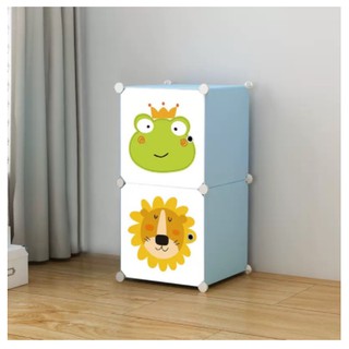 Tủ Lắp Ghép 2 Ngăn Nhựa 11 Tấm