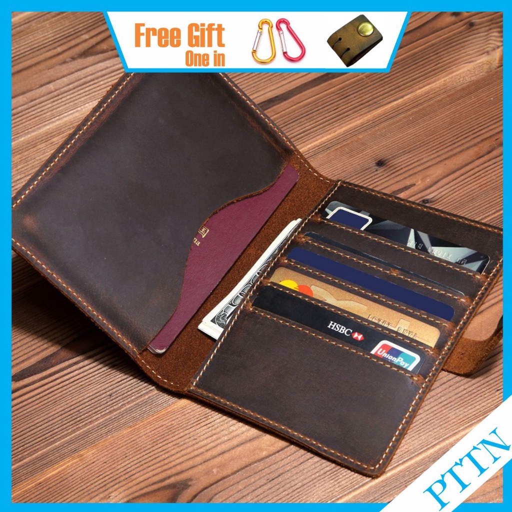 Bao da đựng passport, ví đựng hộ chiếu da bò handmade - Zachi