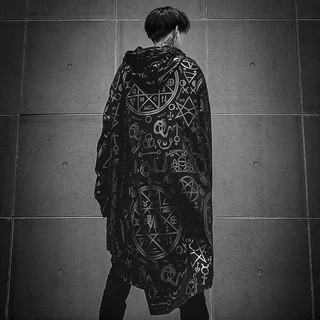 Áo Choàng Hoodie Dáng Dài Phong Cách Gothic Cá Tính