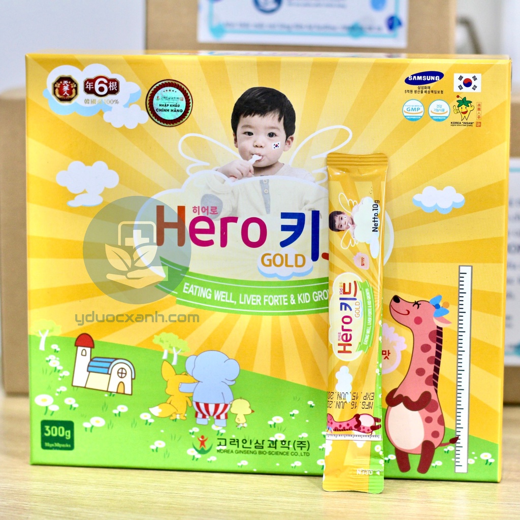 Mua [Chính Hãng] HERO KID GOLD, 30 gói, Vitamin tổng hợp ăn ngon cho bé, trẻ em - Y Dược Xanh