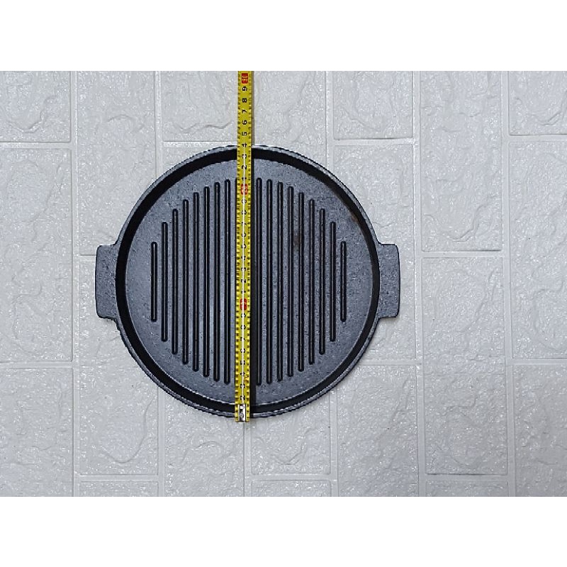 Bộ bếp nướng cồn inox + chảo gang đen - trắng 22 , 24 cm