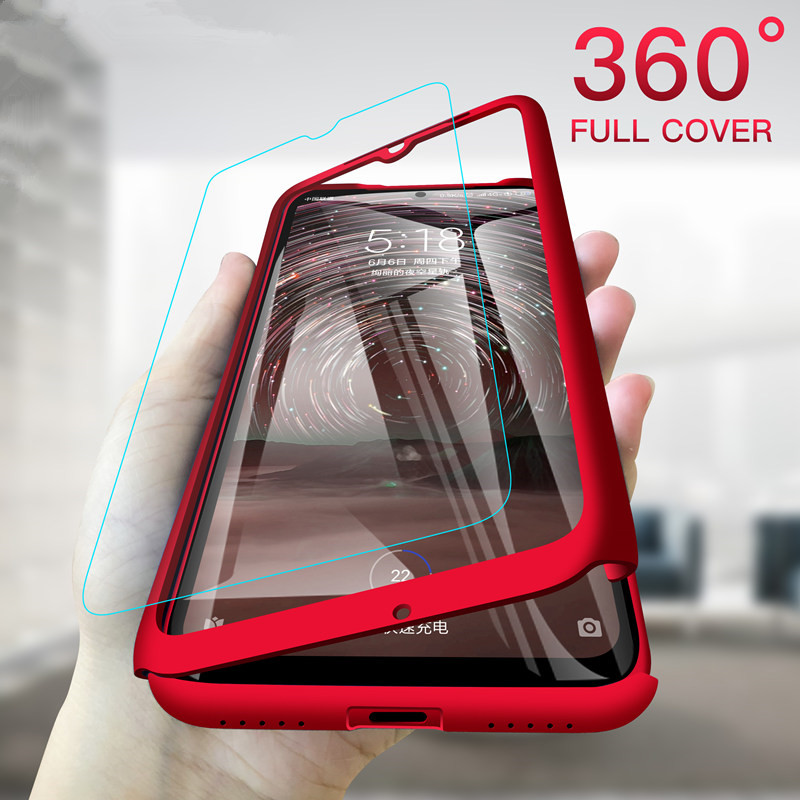 Oppo R15 Dream F7 A3 S Realme 2 Pro C1 R15 R17 F9 Pro A5  Ốp Lưng Điện Thoại 360 kính bảo vệ đầy đủ Vàng hồng xanh đỏ tím đen