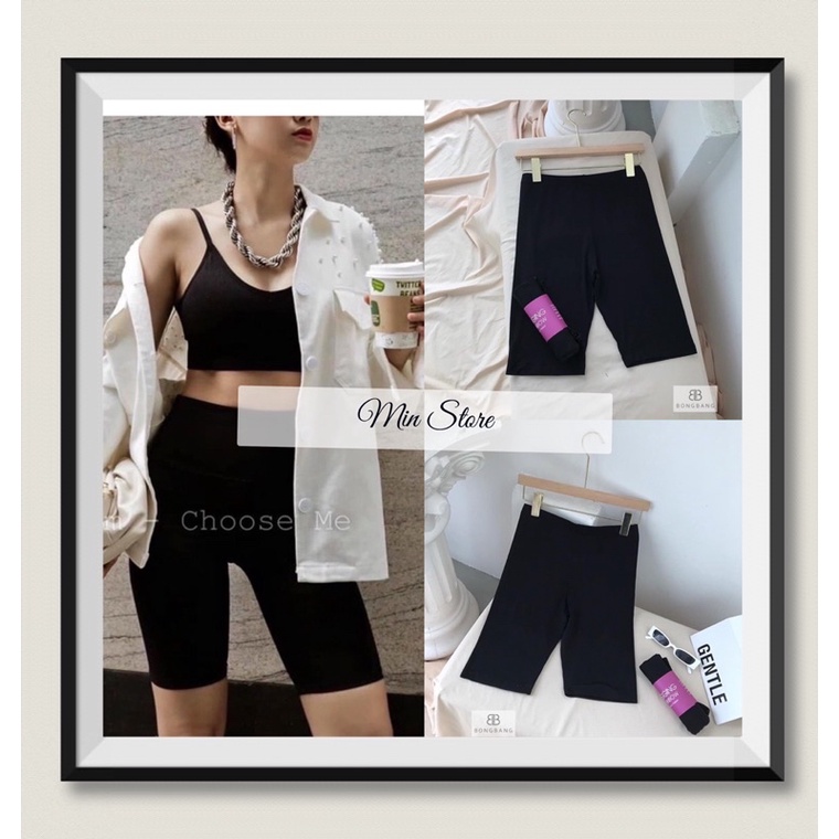 Quần legging ngố nâng mông cạp cao siêu co dãn loại 1