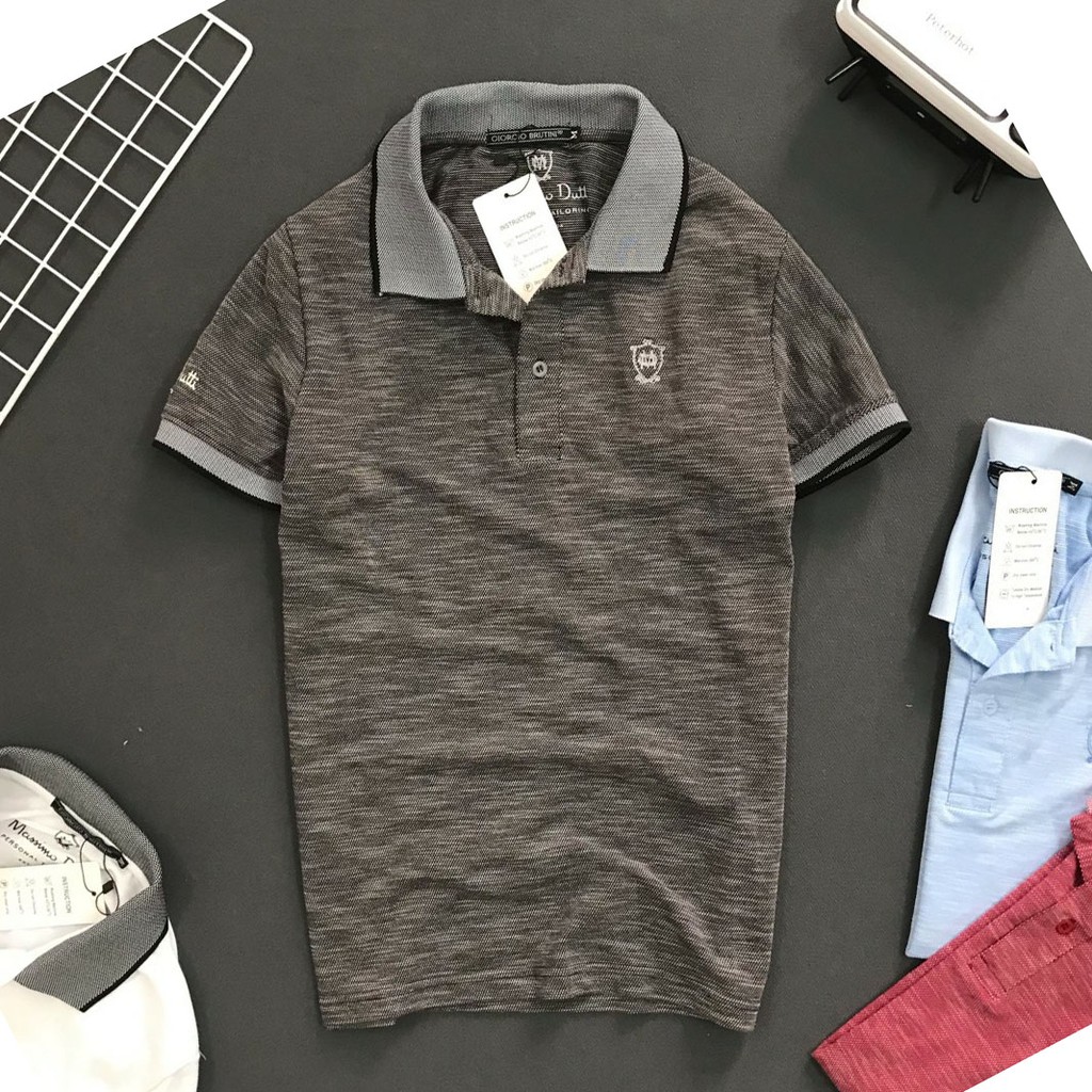 Áo thun nam có cổ với logo AA cao cấp KENSTORE89 ATV065