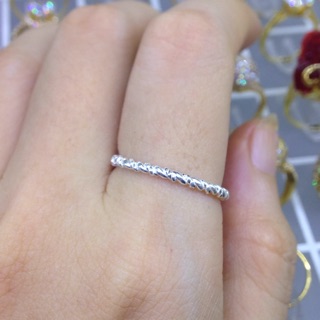 Nhẫn xoắn bạc ta dày dặn