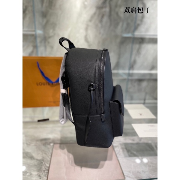 Balo thời trang cho nam và nữ thương hiệu Louis Vuitton LV cao cấp màu đen trơn