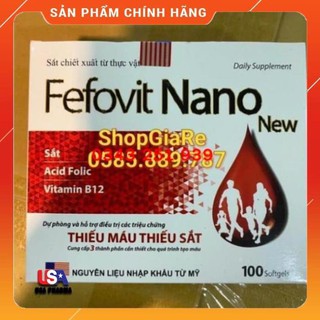 [Viên uống] Fefovit Nano Bổ Sung Sắt Và Vitamin Giảm Thiếu Máu Do Thiếu Sắt| USAPharma