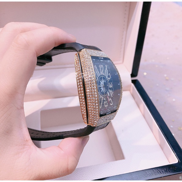 Đồng Hồ Nam LUYAN Doanh Nhân Mặt Đính Đá Dây Da Cao Cấp - ĐỒNG HỒ NAM ĐẸP DÂY DA CAO CẤP GIÁ RẺ MẶT CHỮ NHẬT