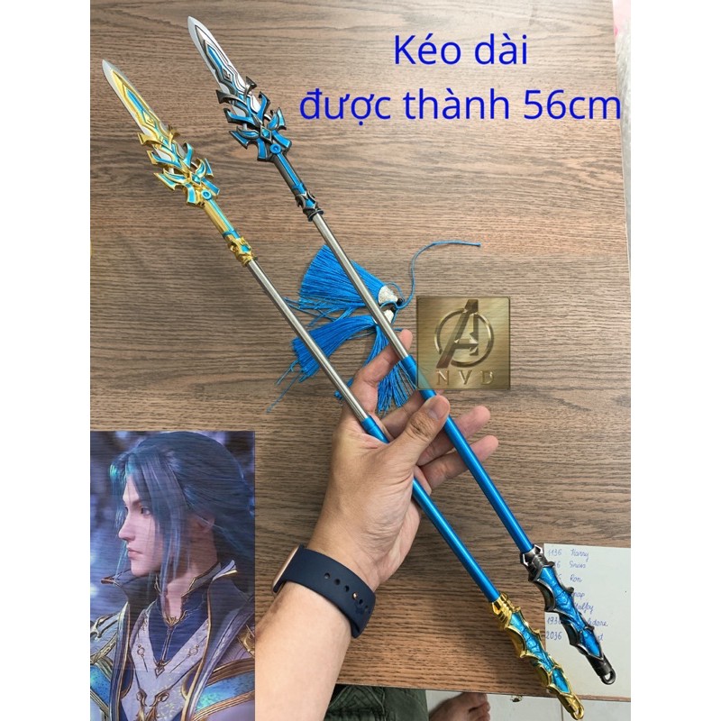 Mô hình Lam ngân bá vương thương 43cm (kéo dài 56cm) phim Đấu la đại lục