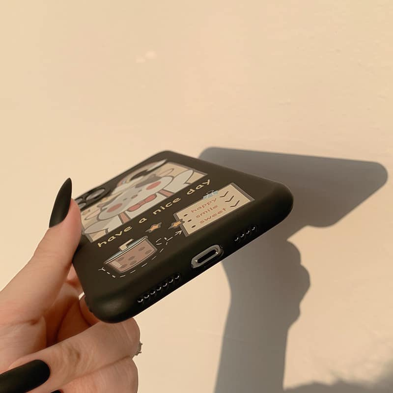 Ốp Lưng Điện Thoại Nhựa Mềm Bò Đeo Nơ - CAS2170